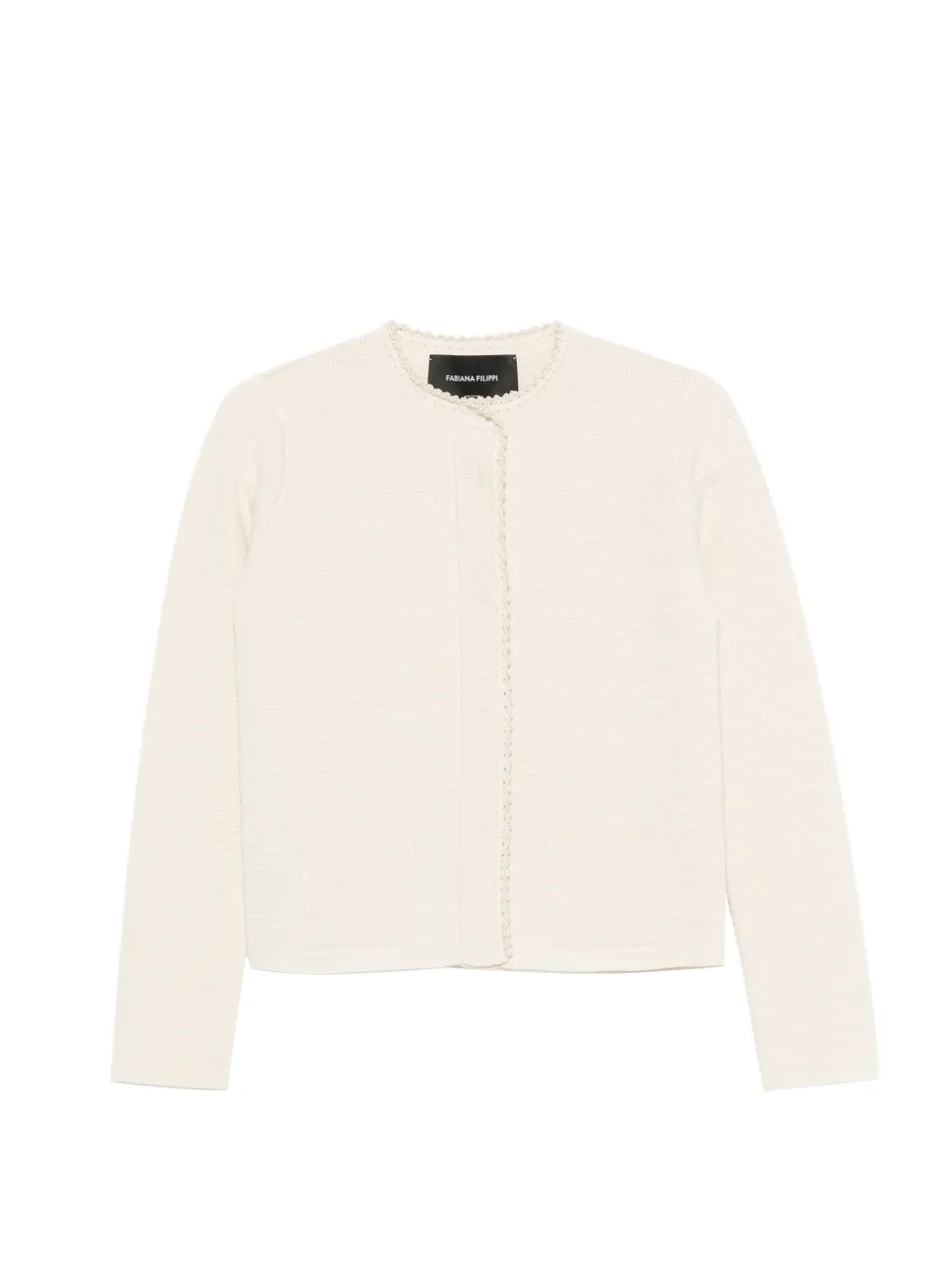 Fabiana Filippi textured-trim cardigan - Toni neutri