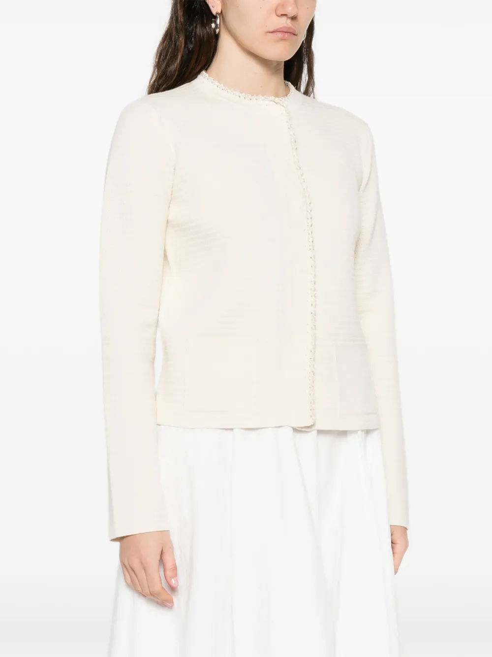 Fabiana Filippi Vest met textuur afwerking Beige