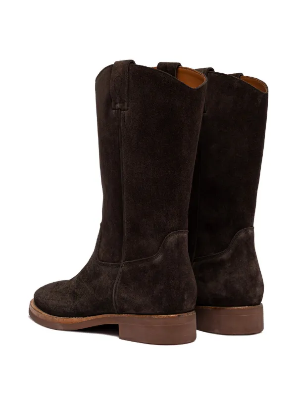 Bottes En Suede Buttero Taille 42 - Style Western, Cuir - Homme - Marron