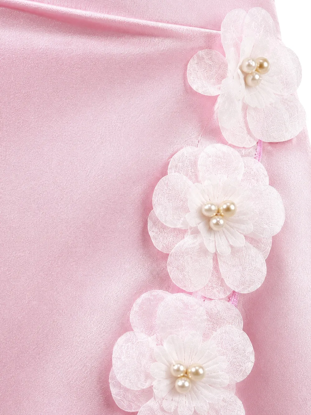 Nessi Byrd Kids Wikkelrok verfraaid met bloemen Roze