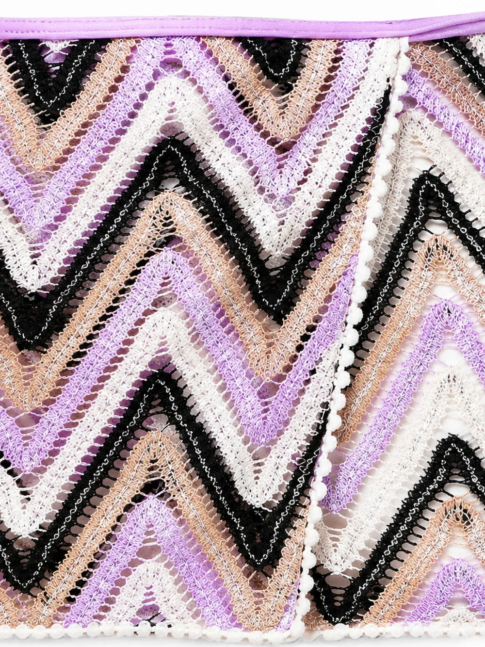 Nessi Byrd Kids Milani gehaakte rok met zigzag-patroon Paars