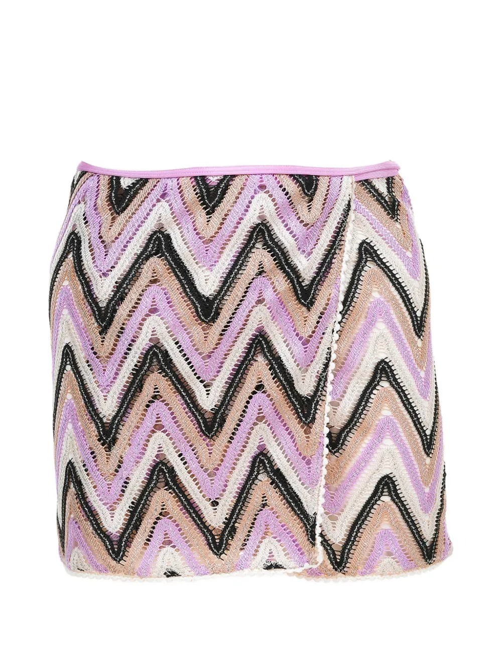Nessi Byrd Kids Milani gehaakte rok met zigzag-patroon Paars