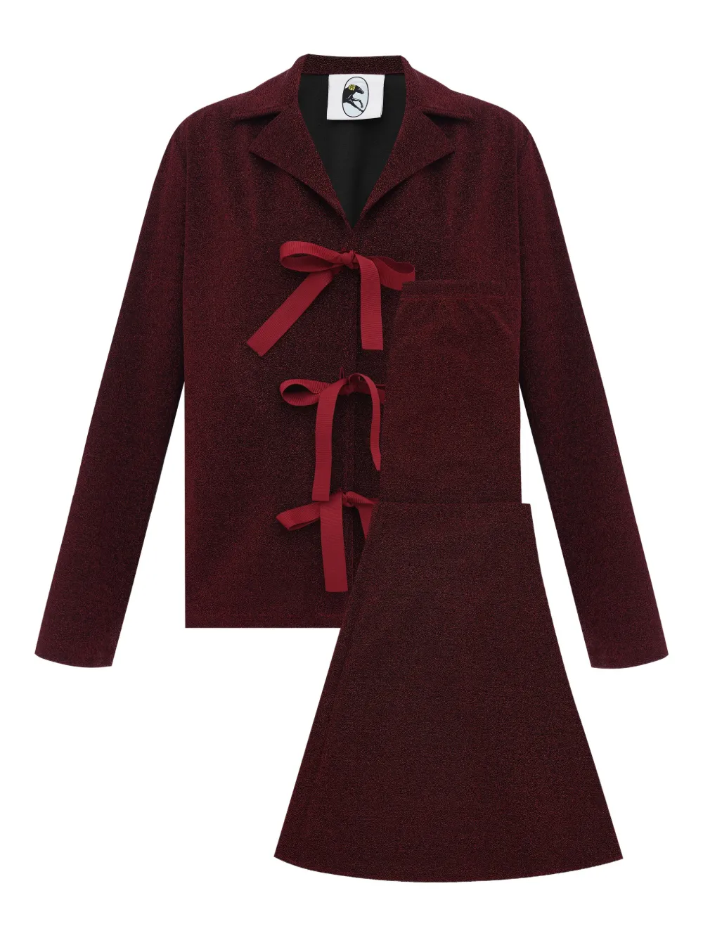 Sleeper Stardust bows lounge suit - Rot