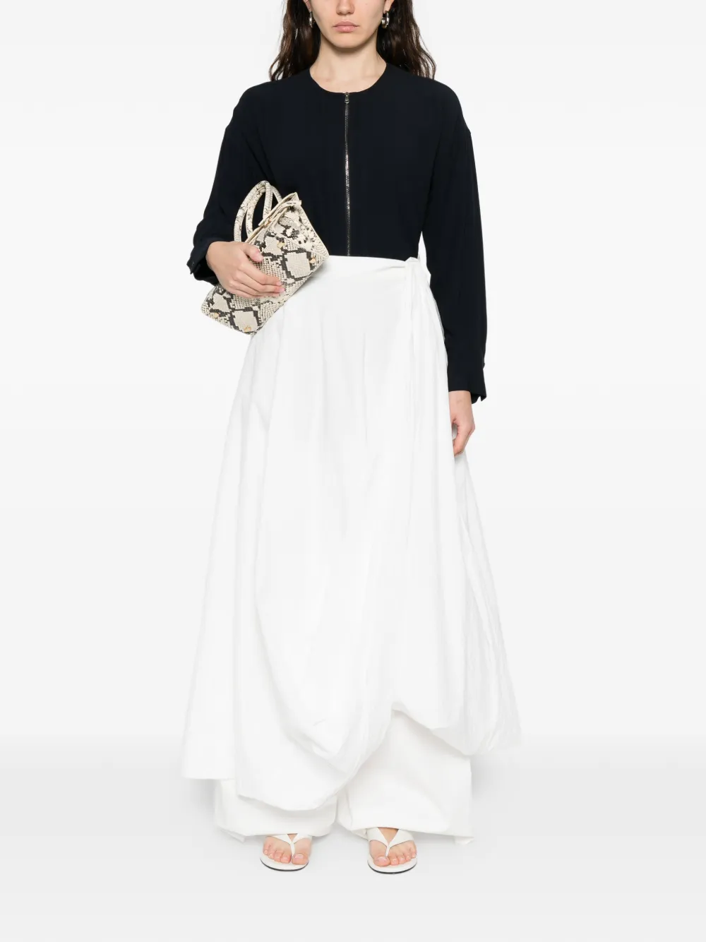 Fabiana Filippi zip-up blouse - Blauw