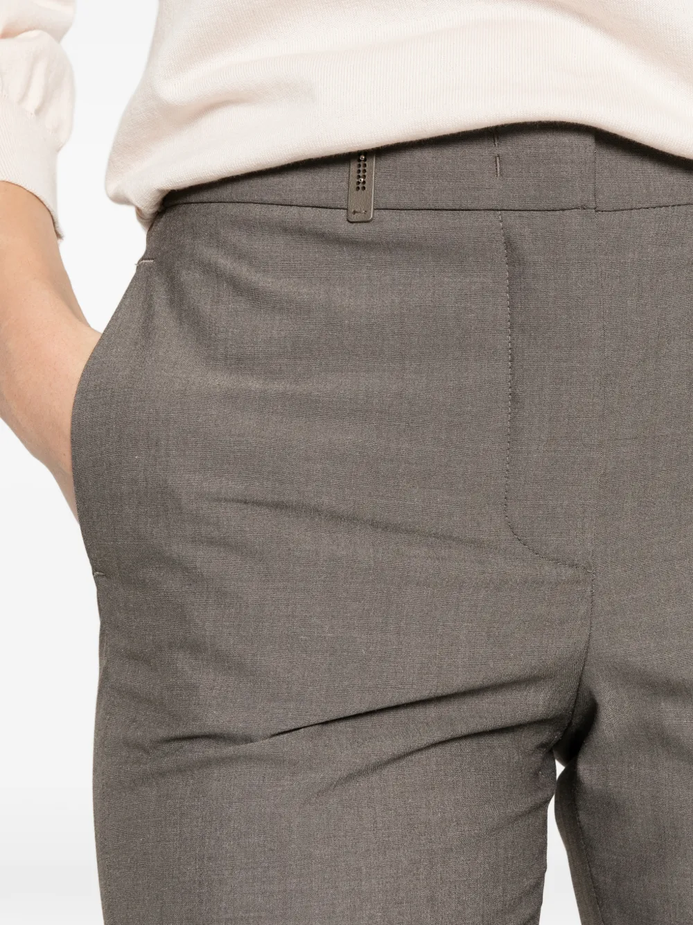 Peserico Broek met cuffs Grijs