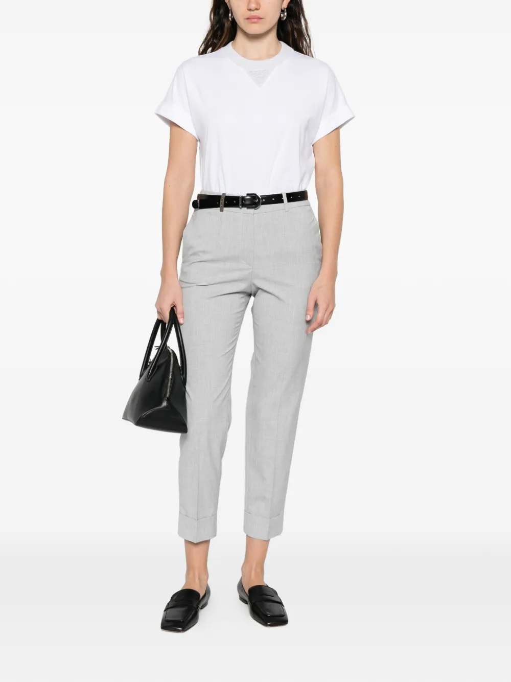 Peserico cuffed tailored trousers - Grijs