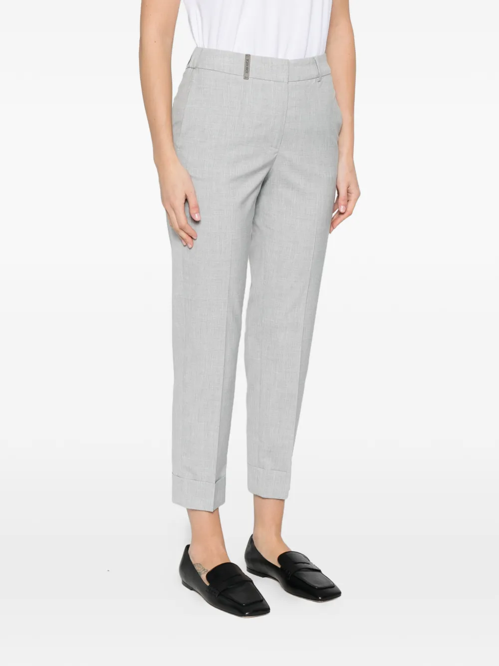 Peserico Pantalon met cuffs Grijs