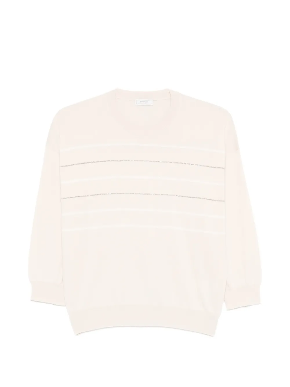 Peserico striped crew-neck T-shirt - Toni neutri