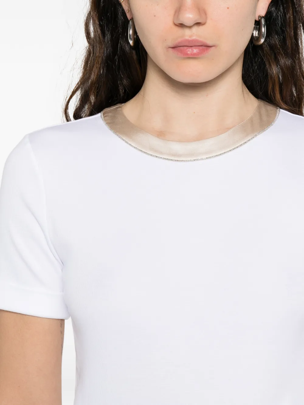 Peserico T-shirt met afwerking Wit