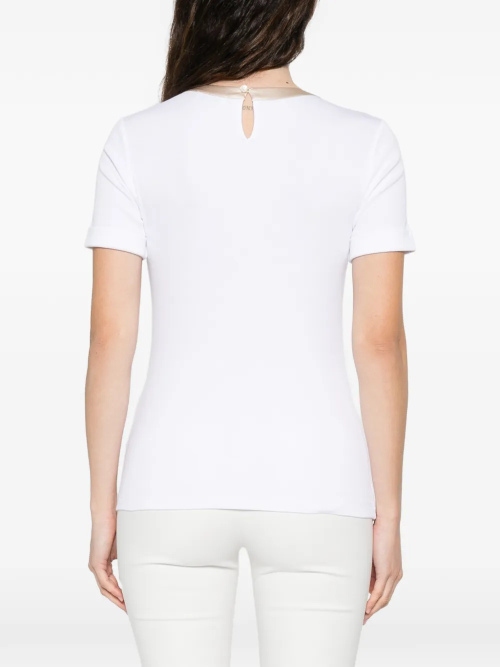 Peserico T-shirt met afwerking Wit
