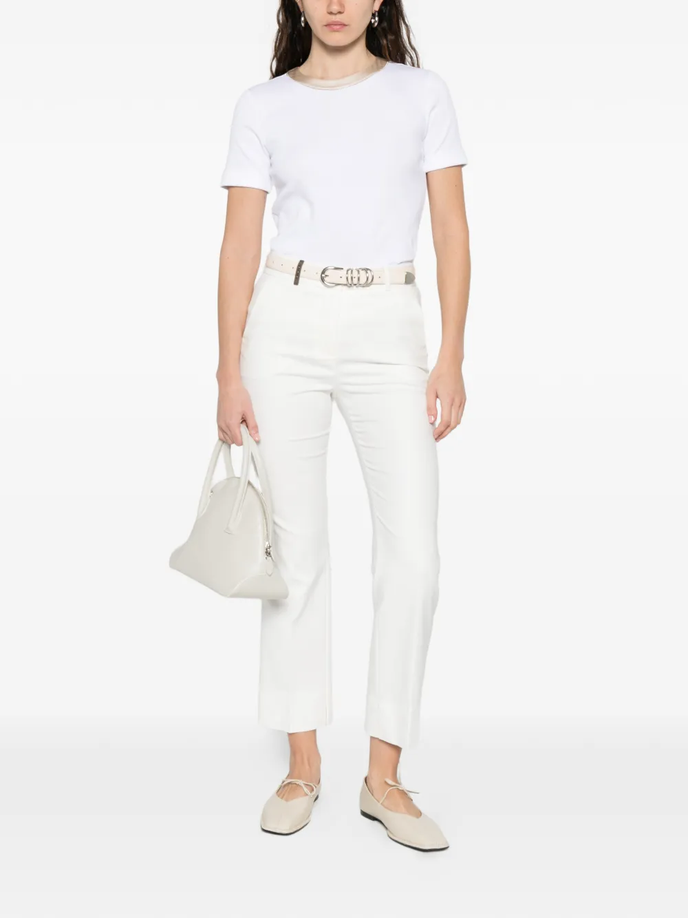 Peserico T-shirt met afwerking Wit