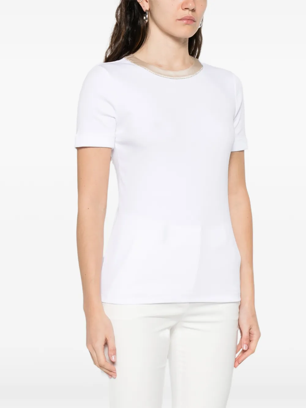 Peserico T-shirt met afwerking Wit