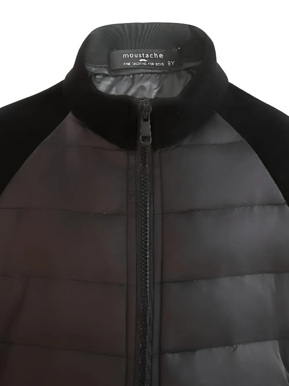  Moustache Zip-up Padded Jacket - Black 