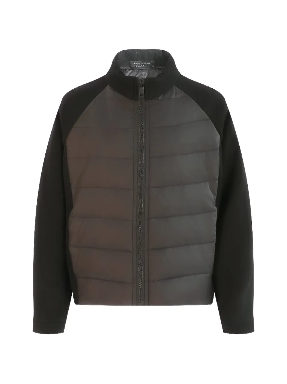 Moustache zip-up padded jacket - Nero