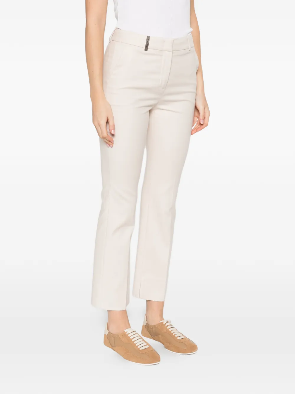 Peserico Broek met split Wit