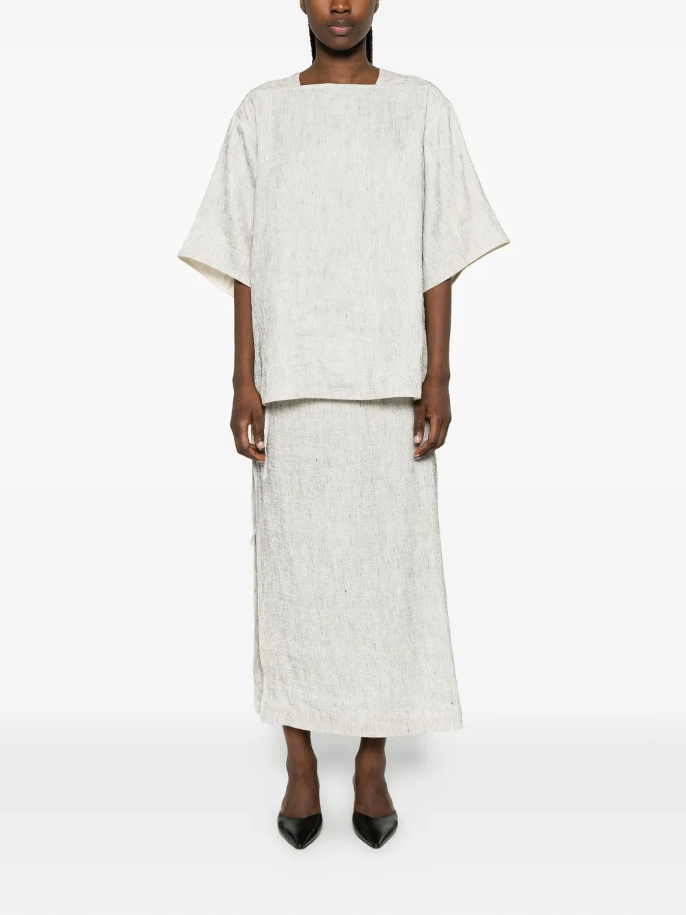 The Row Rok met gestrikte taille Beige