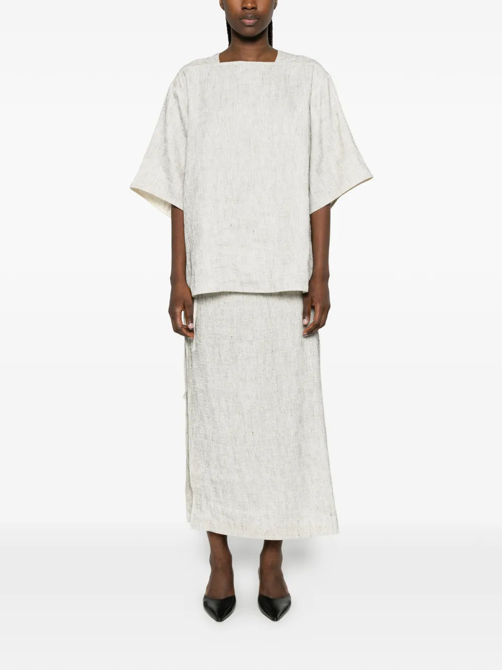 The Row Hamza Top in Grey, view 2