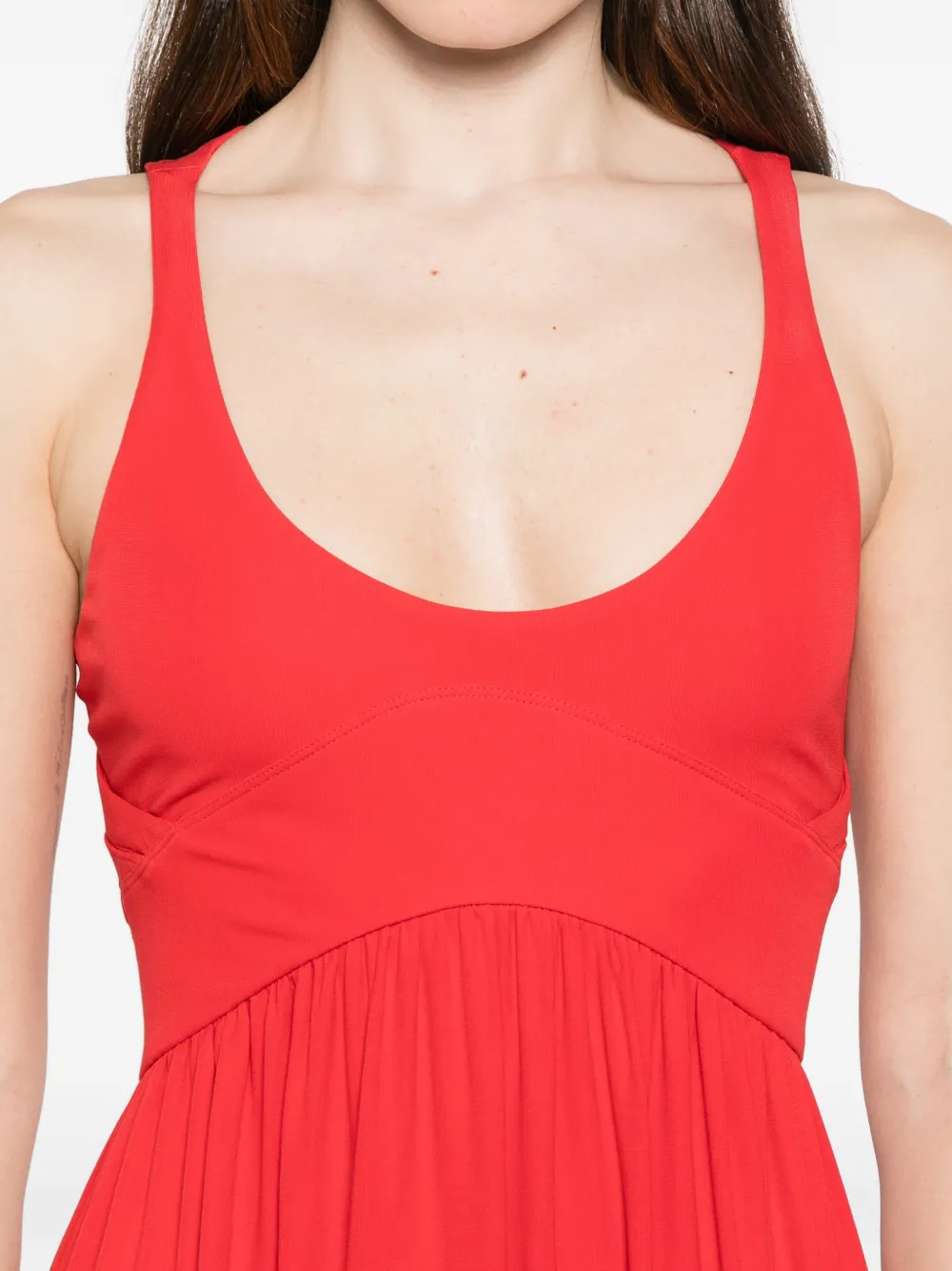 Sportmax Panino maxi-jurk met diepe ronde hals Rood
