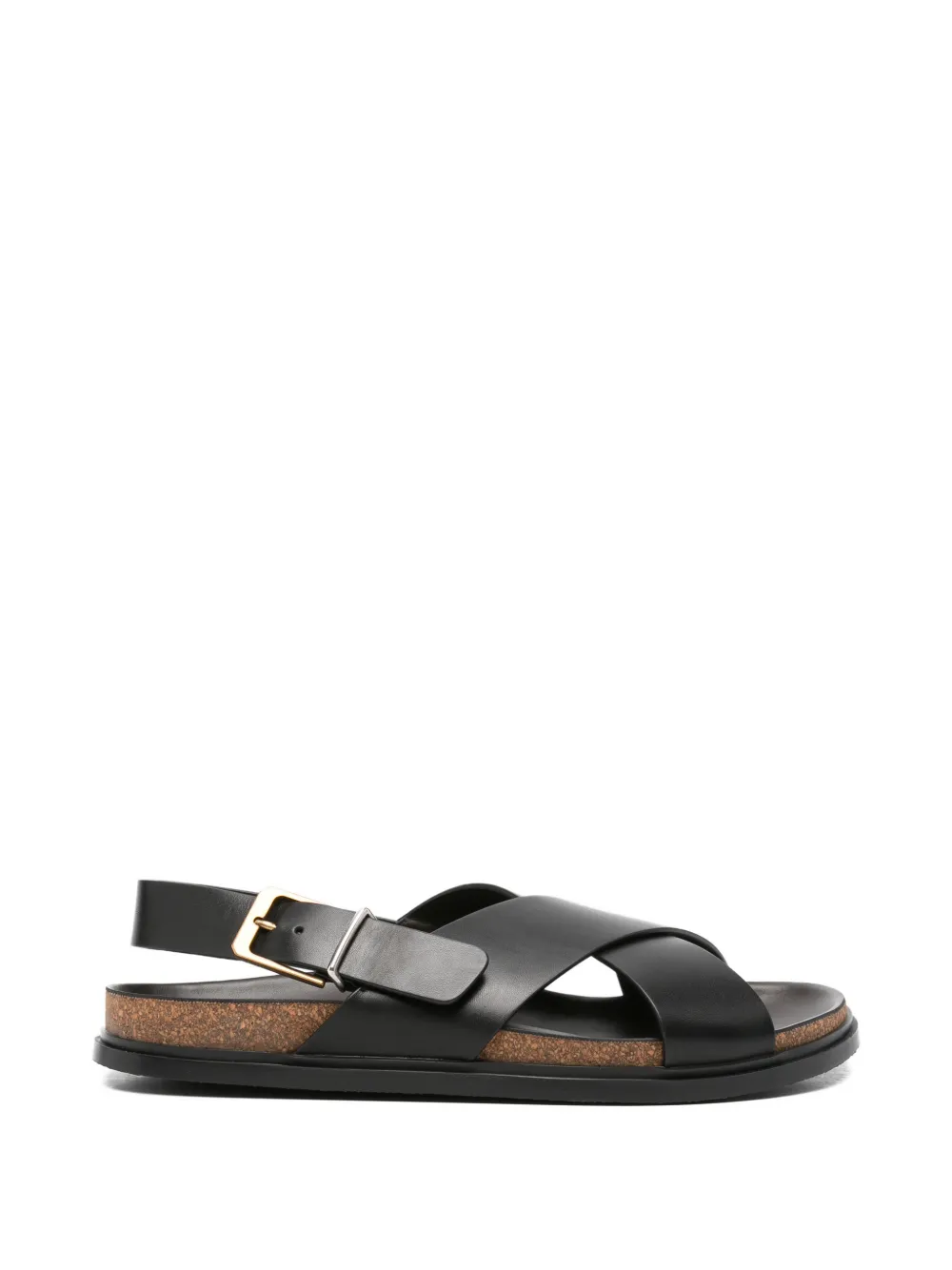 The Row buckle-fastening crossover-strap sandals - Nero