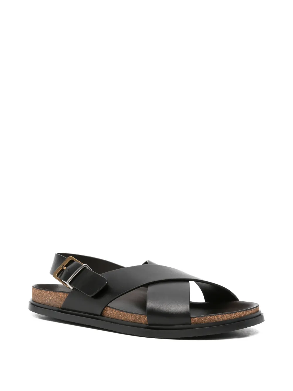 The Row buckle-fastening crossover-strap sandals Zwart