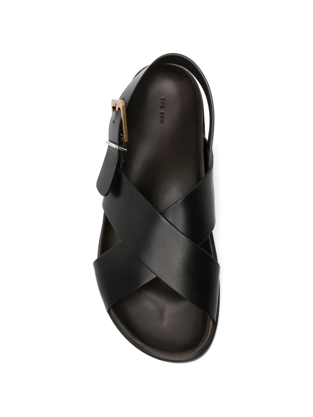 The Row buckle-fastening crossover-strap sandals Zwart