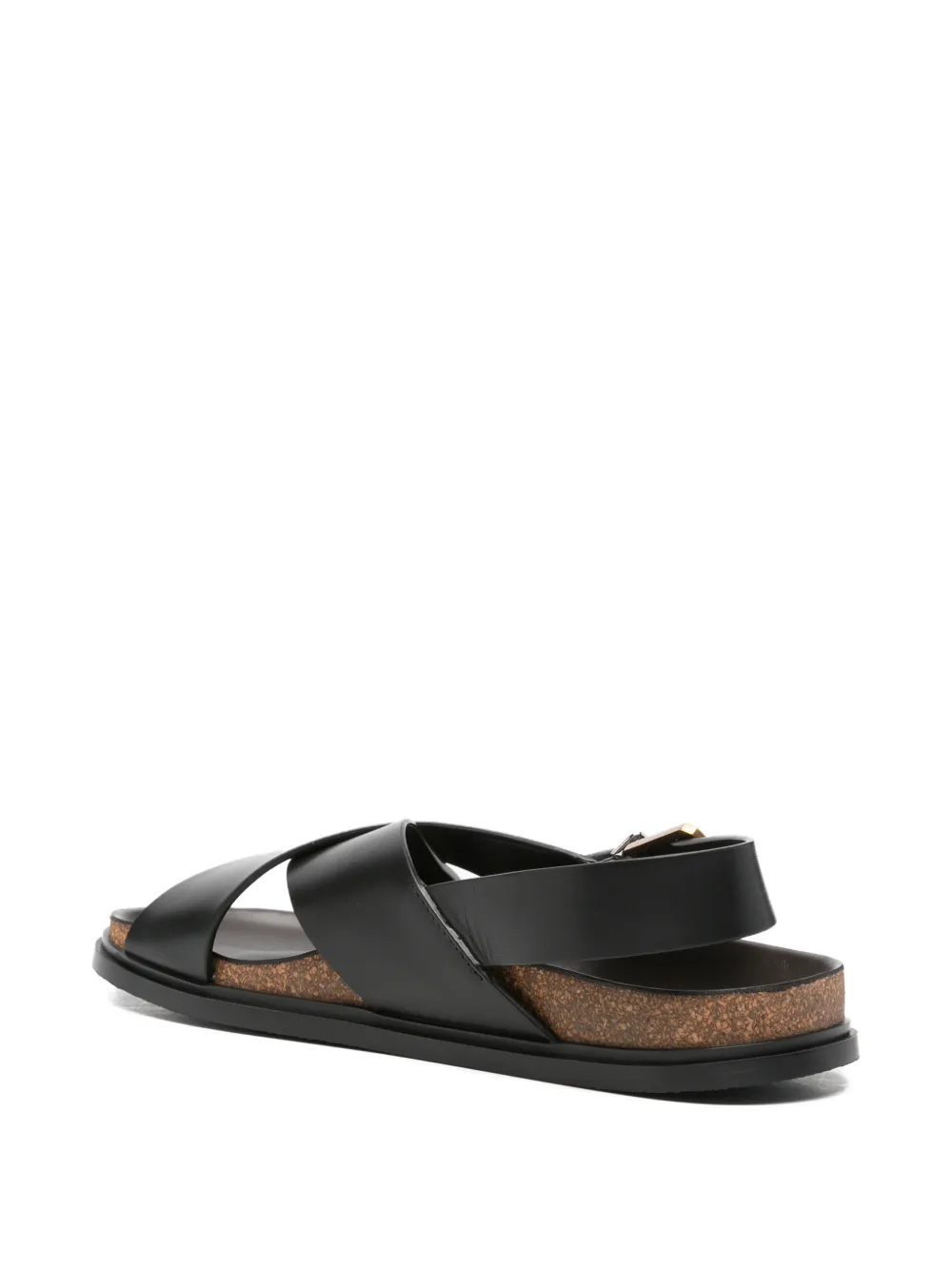 The Row buckle-fastening crossover-strap sandals Zwart