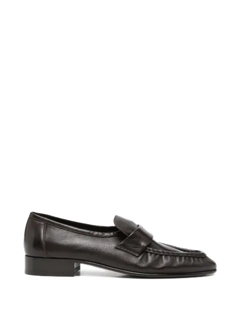 The Row square-toe penny loafers