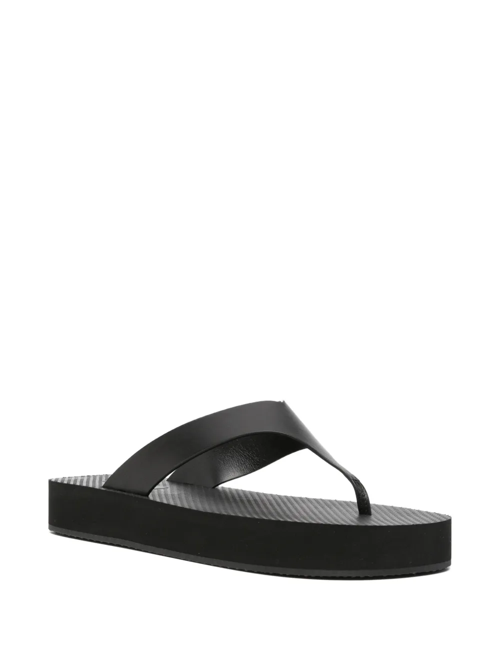 The Row Ginza flatform flip-flops Zwart