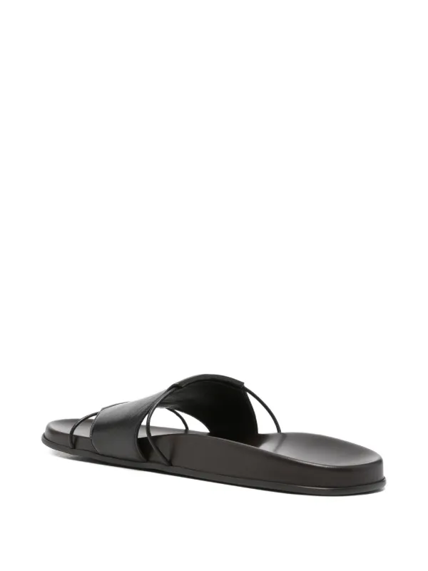 The Row Vivienne レザーサンダル | ブラウン | FARFETCH JP
