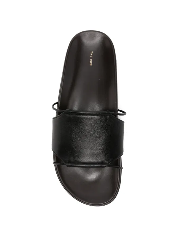 The Row Vivienne レザーサンダル | ブラウン | FARFETCH JP