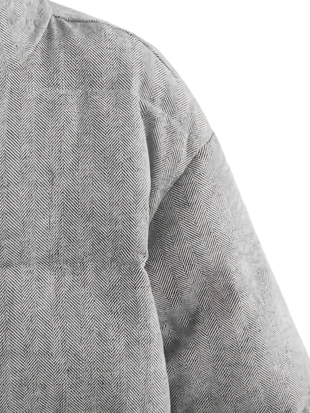  Moustache High-collar Puffer Jacket - Grey 