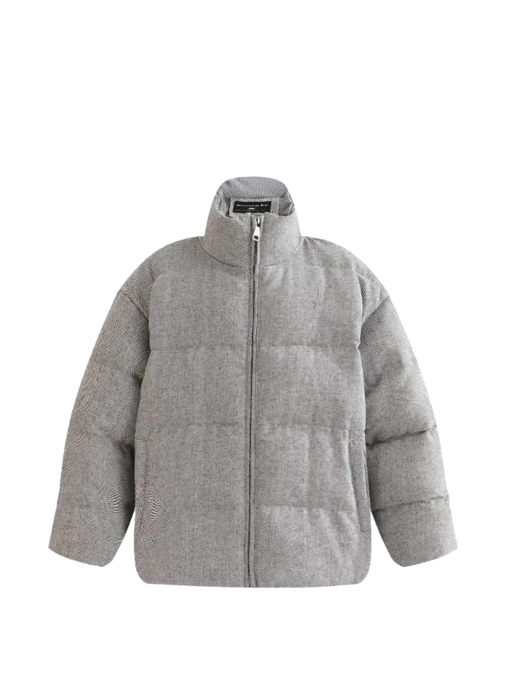 Moustache high-collar puffer jacket - Grigio