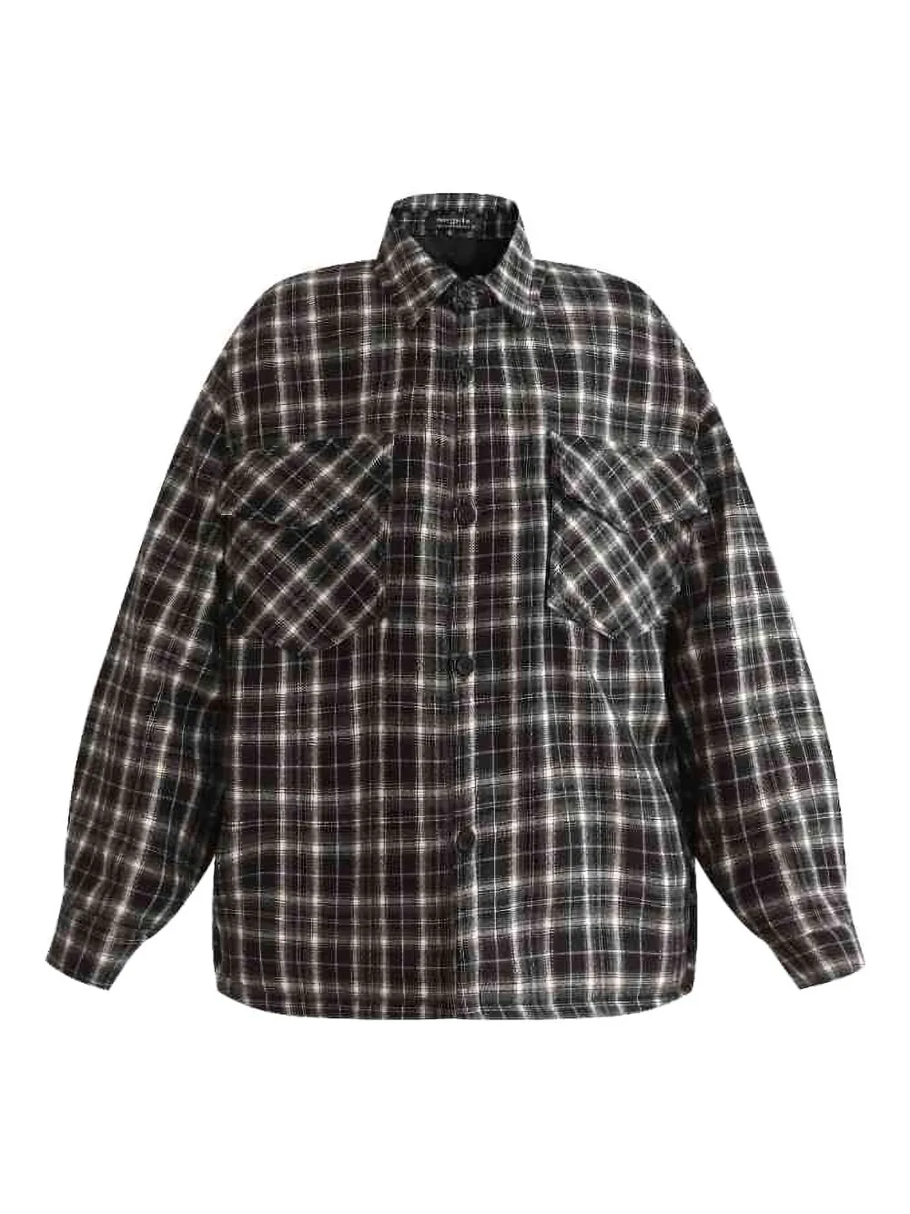 Moustache plaid-pattern shirt - Grau