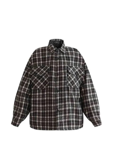 Moustache plaid-pattern shirt
