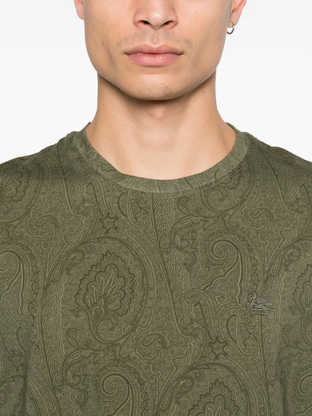 ETRO T-shirt met paisley-print Groen