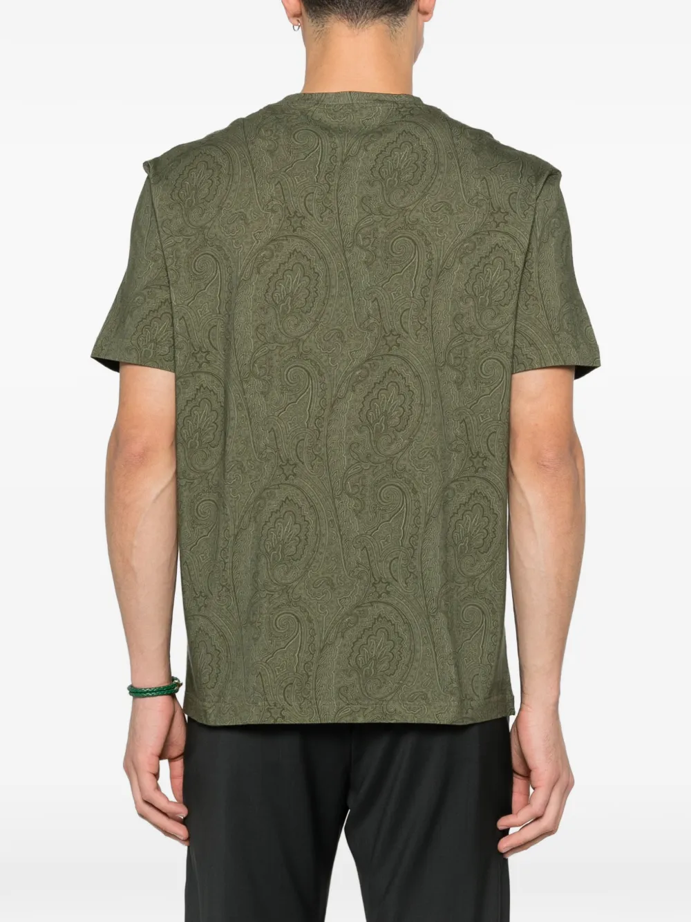 ETRO T-shirt met paisley-print Groen
