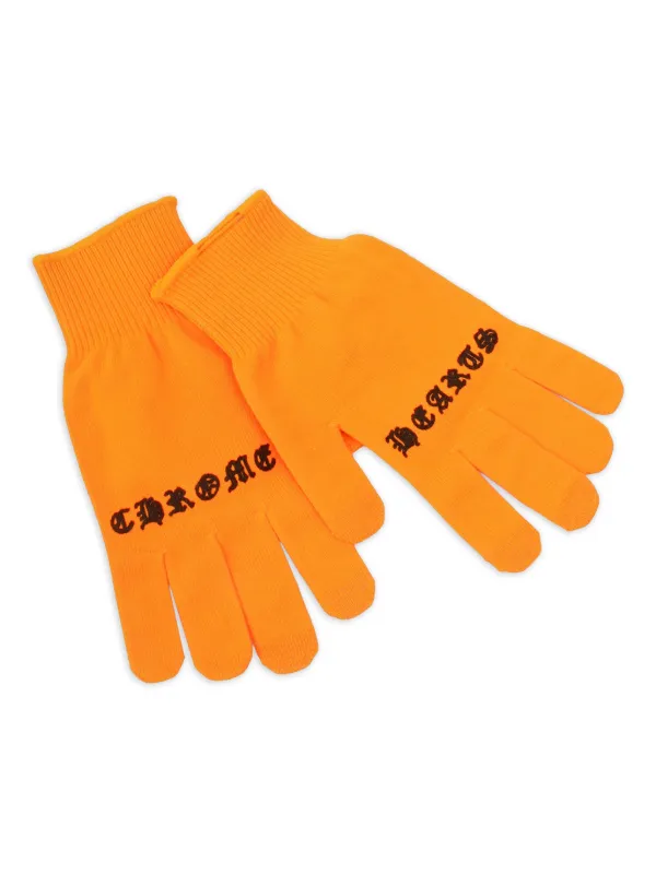 Chrome Hearts Checkmate Work Gloves | Orange | FARFETCH
