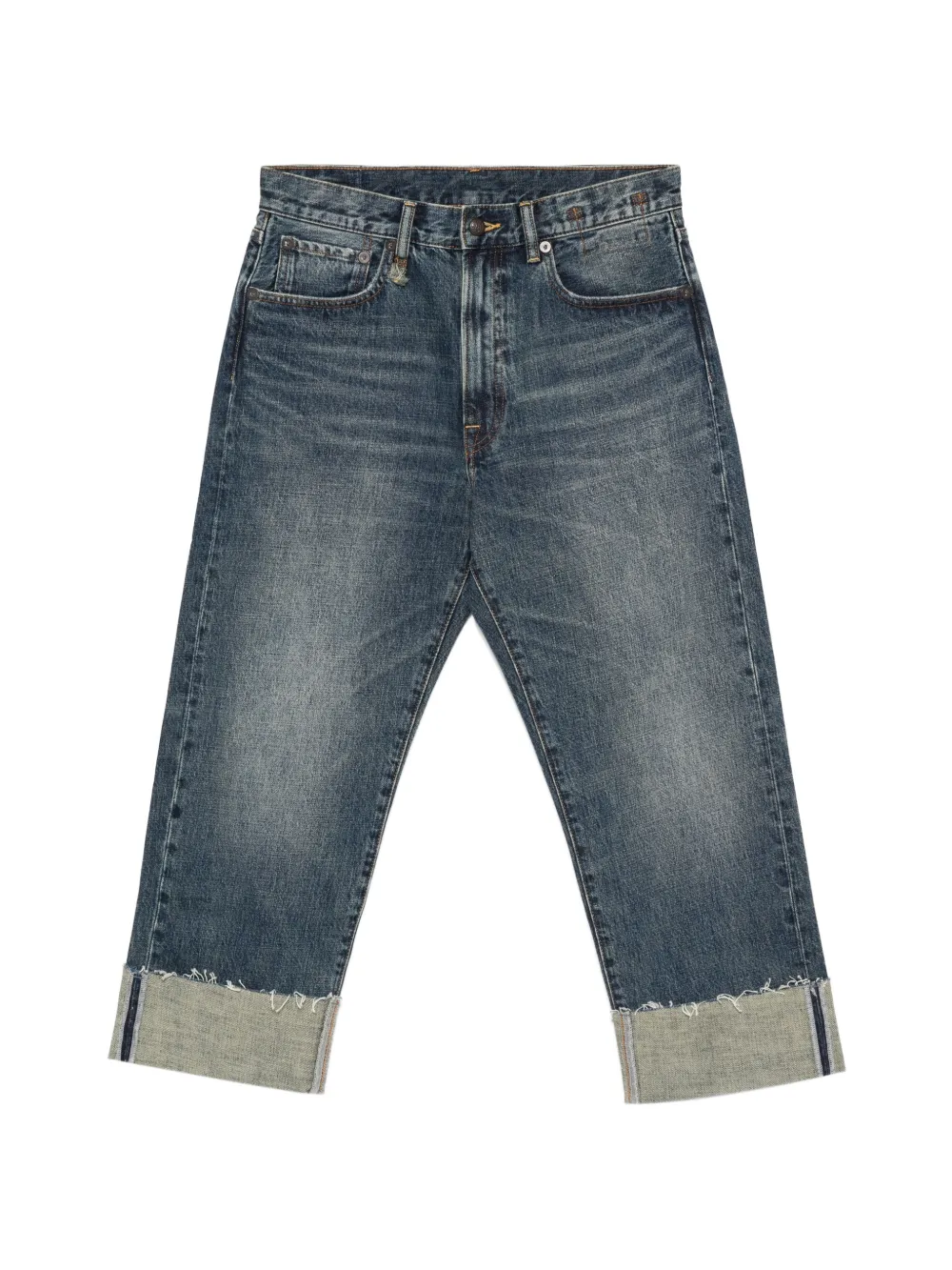 R13 cuffed five-pockets jeans - Blu