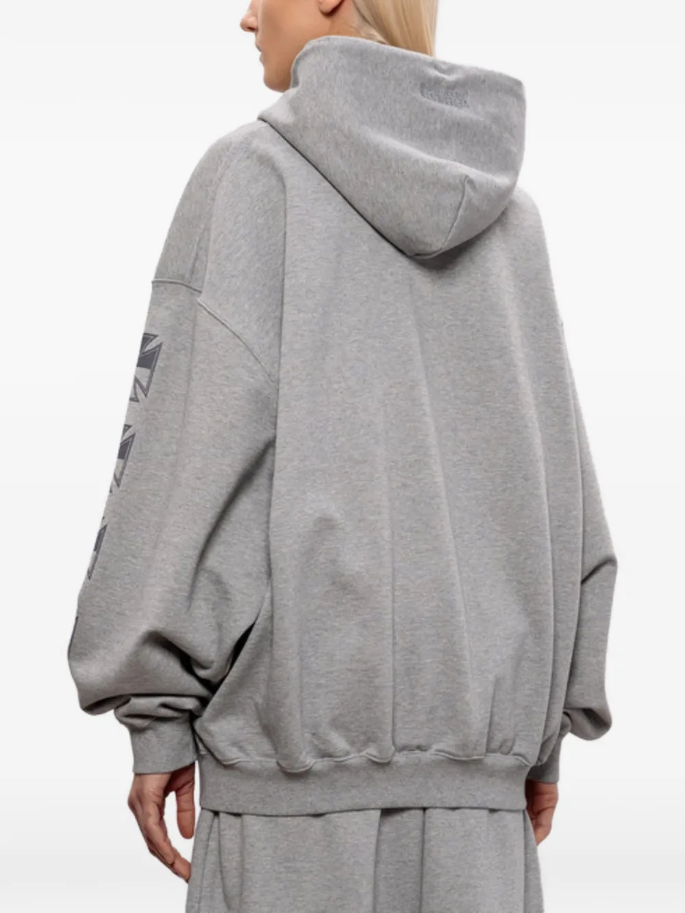Biker Cross sleeves zip-up cotton Hoodie