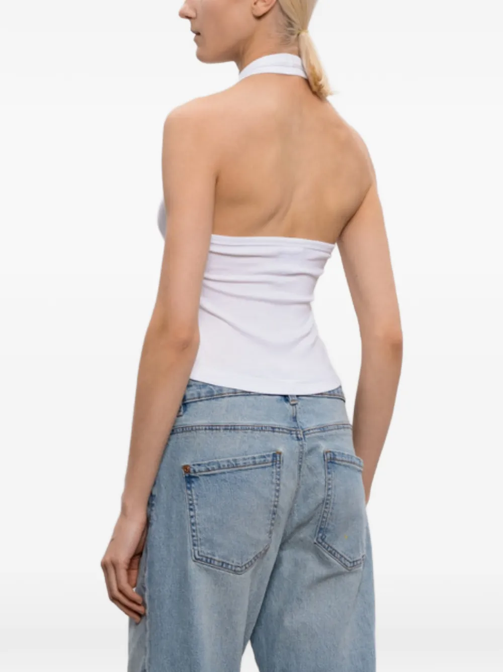 VETEMENTS Halter katoenen tanktop Wit