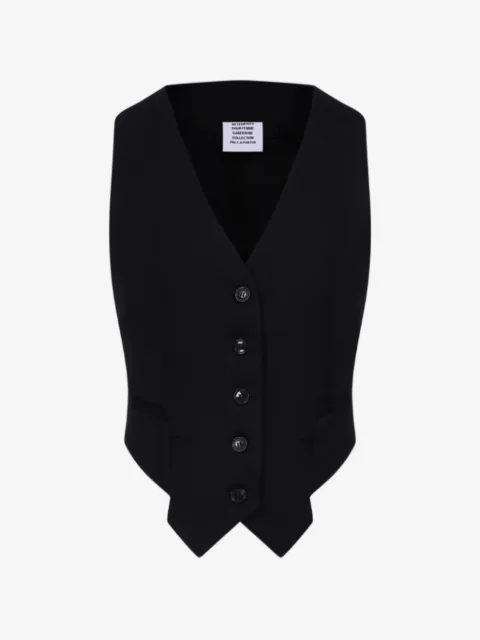 VETEMENTS V넥 버튼 업 베스트