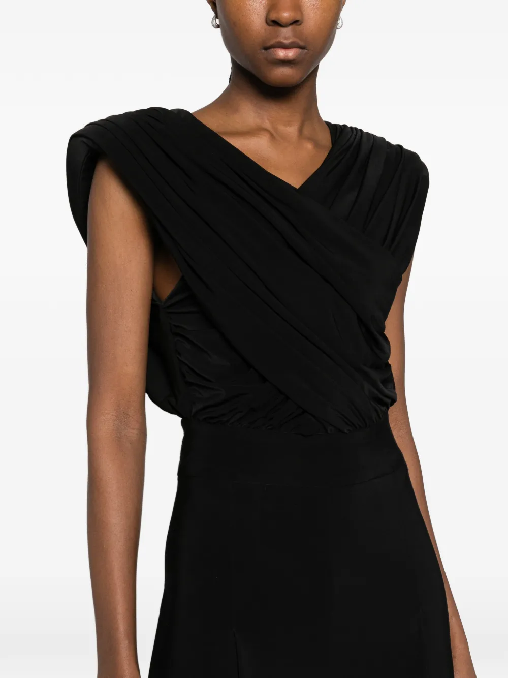MITILIANE COUTURE Gedrapeerd jumpsuit Zwart
