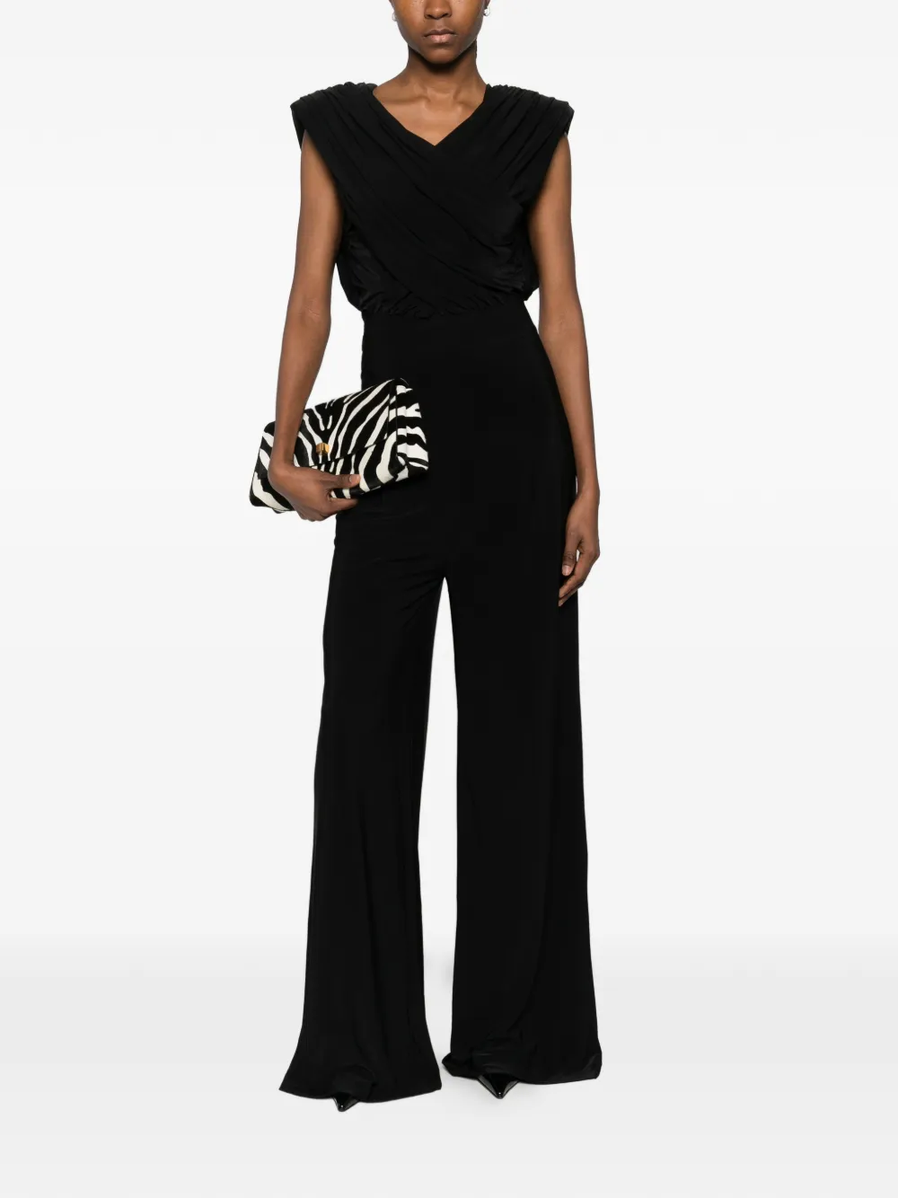  Mitiliane Couture Draped Jumpsuit - Black 