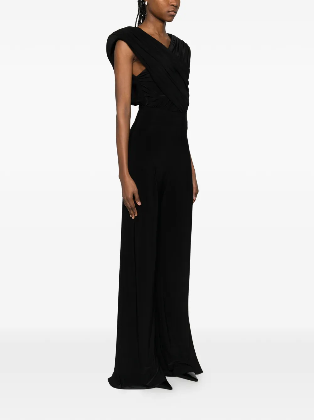  Mitiliane Couture Draped Jumpsuit - Black 