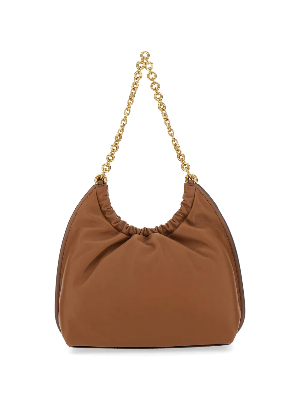 Michael Kors Medium Indie schoudertas met ketting en logo Bruin
