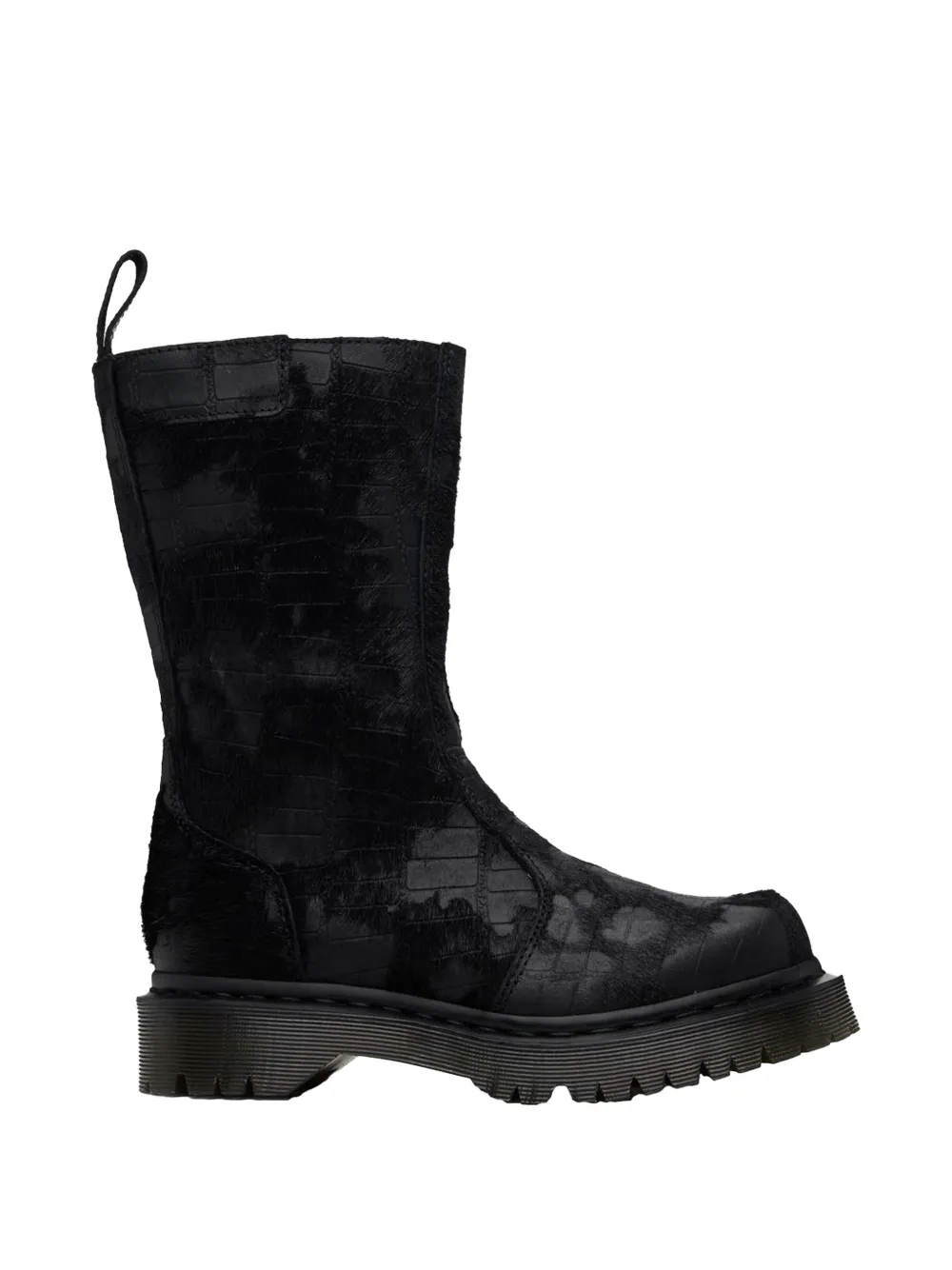 Dr. Martens Rejena Hair crocodile-effect boots - Nero