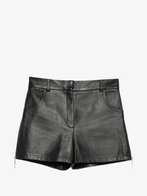 MITILIANE COUTURE Ledershorts mit seitlichem Reißverschluss