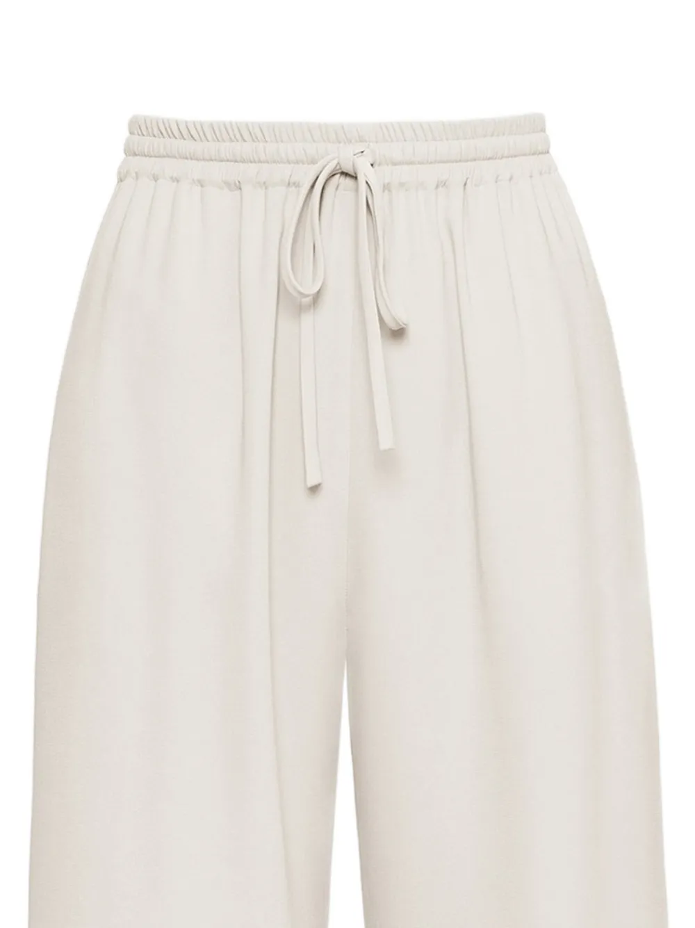 Oscar de la Renta Zijden georgette broek met trekkoord Beige