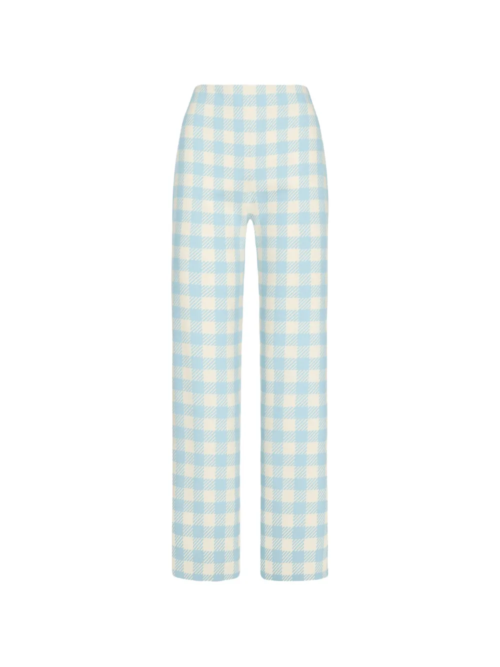 Oscar de la Renta gingham wool-blend pants - Blu