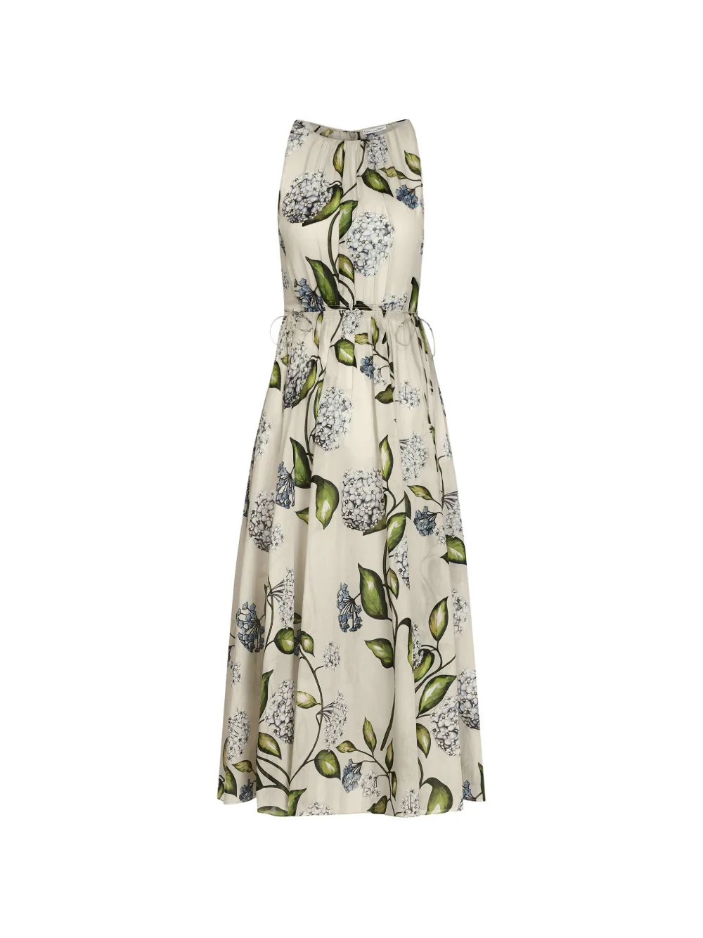 Oscar de la Renta Abito lungo a fiori - Toni neutri